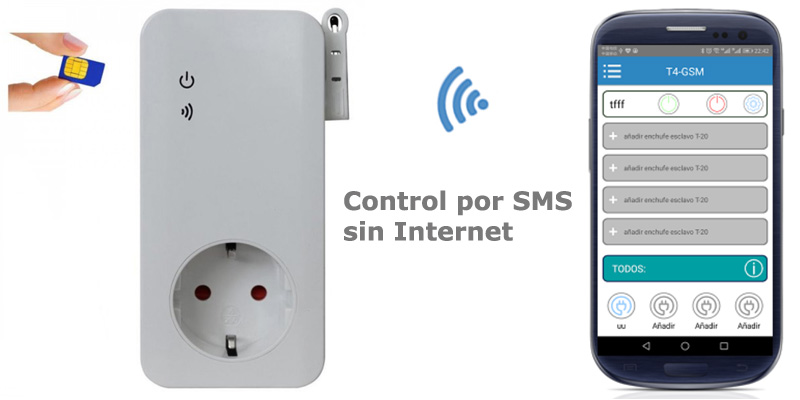 ▷Enchufe Inteligente T4-GSM | Control SMS Llamada
